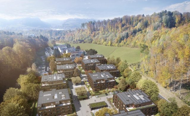 Bauen mit Zukunft: 1000stes Minergie-A-Gebäude prämiert - zehn Holzbau-Mehrfamilienhäuser ausgestattet mit Photovoltaik und Pelletheizung