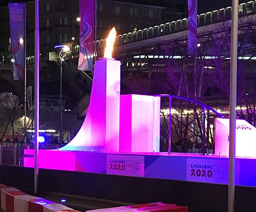 Les Jeux Olympiques de la Jeunesse 2020 : La flamme olympique de Lausanne était alimentée par de pellets